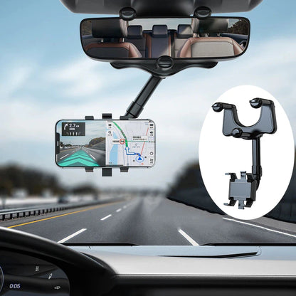 Rearview Mirror 360° Phone Holder – Adjustable Car Mount