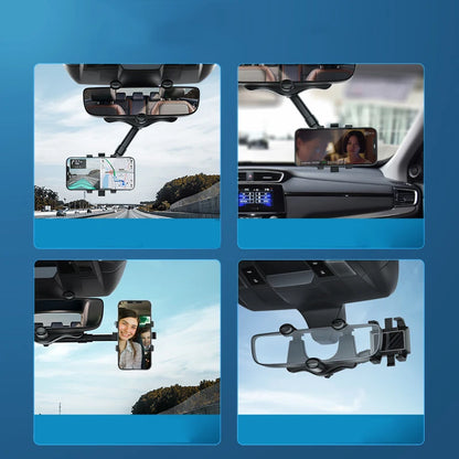 Rearview Mirror 360° Phone Holder – Adjustable Car Mount