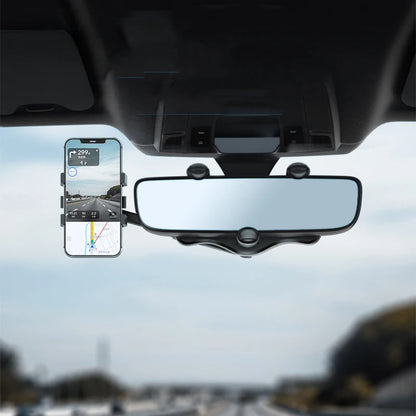Rearview Mirror 360° Phone Holder – Adjustable Car Mount